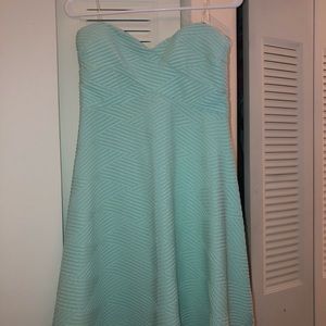Strapless teal/Tiffany blue dress!